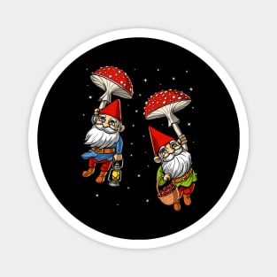 Magic Mushrooms Fantasy Gnomes Magnet